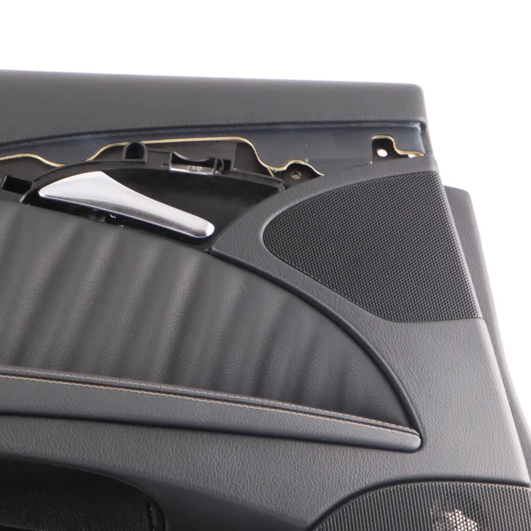 Mercedes W211 Door Card Rear Left N/S Door Trim Panel Lining Leather Black - SKU A2117300570-2 - Part number A2117300570
