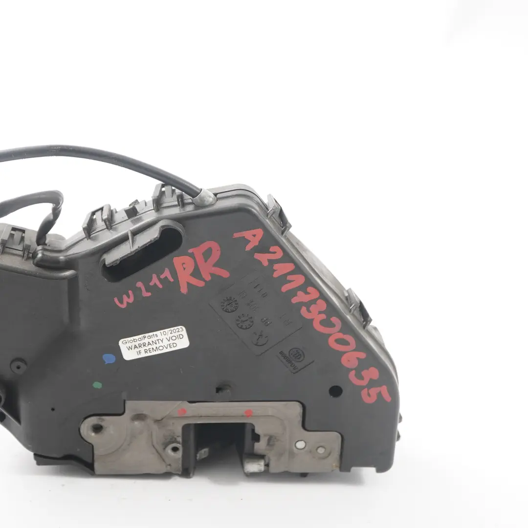 Right O/S Door Lock Latch Mechanism Actuator to Mercedes E-Class S211 W211 Rear with Part number A2117300635 Mercedes E-Class S211 W211 Rear Right O/S Door Lock Latch Mechanism Actuator - SKU A2117300635 - Part number A2117300635