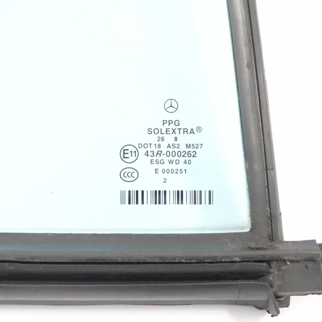 Side Window Sedan Rear Right O/S Blue Glass AS2 to Mercedes W211 with Part number A2117300655 Mercedes W211 Side Window Sedan Rear Right O/S Blue Glass AS2 - SKU A2117300655 - Part number A2117300655