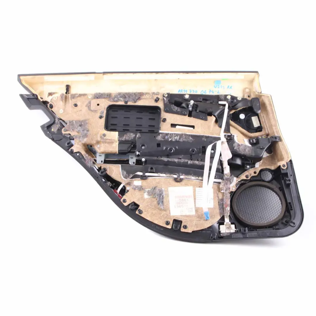 Mercedes W211 Door Card Rear Right O/S Door Trim Panel Black Artico Leather - SKU A2117300670-2 - Part number A2117300670