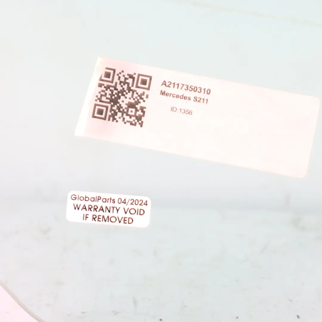 Mercedes S211 Rear Door Left N/S Window Glass AS2 - SKU A2117350310 - Part number A2117350310