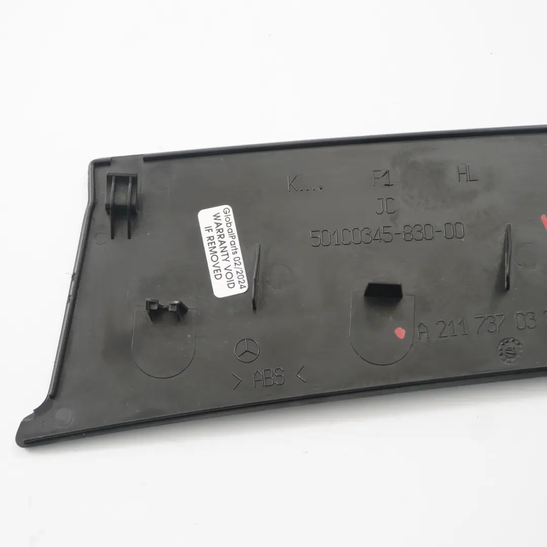 Mercedes W211 Door Card Armrest Cover Trim Panel Rear Left N/S Black - SKU A2117370328 - Part number A2117270328