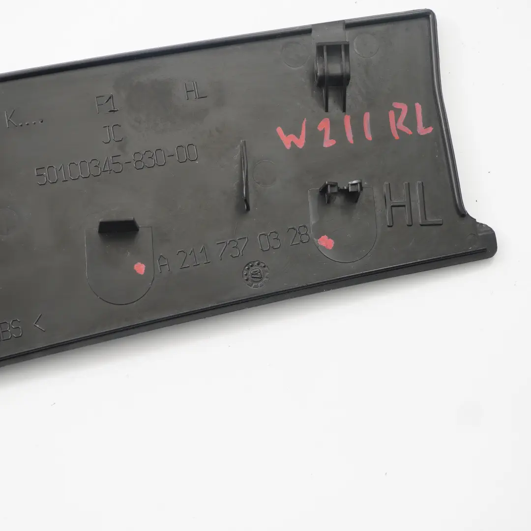 Door Card Armrest Cover Trim Panel Rear Left N/S Black to Mercedes W211 with Part number A2117270328 Mercedes W211 Door Card Armrest Cover Trim Panel Rear Left N/S Black - SKU A2117370328 - Part number A2117270328