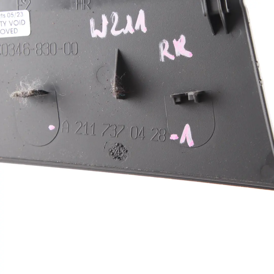 Mercedes W211 Door Card Armrest Cover Trim Panel Rear Right O/S - SKU A2117370428-1 - Part number A2117370428