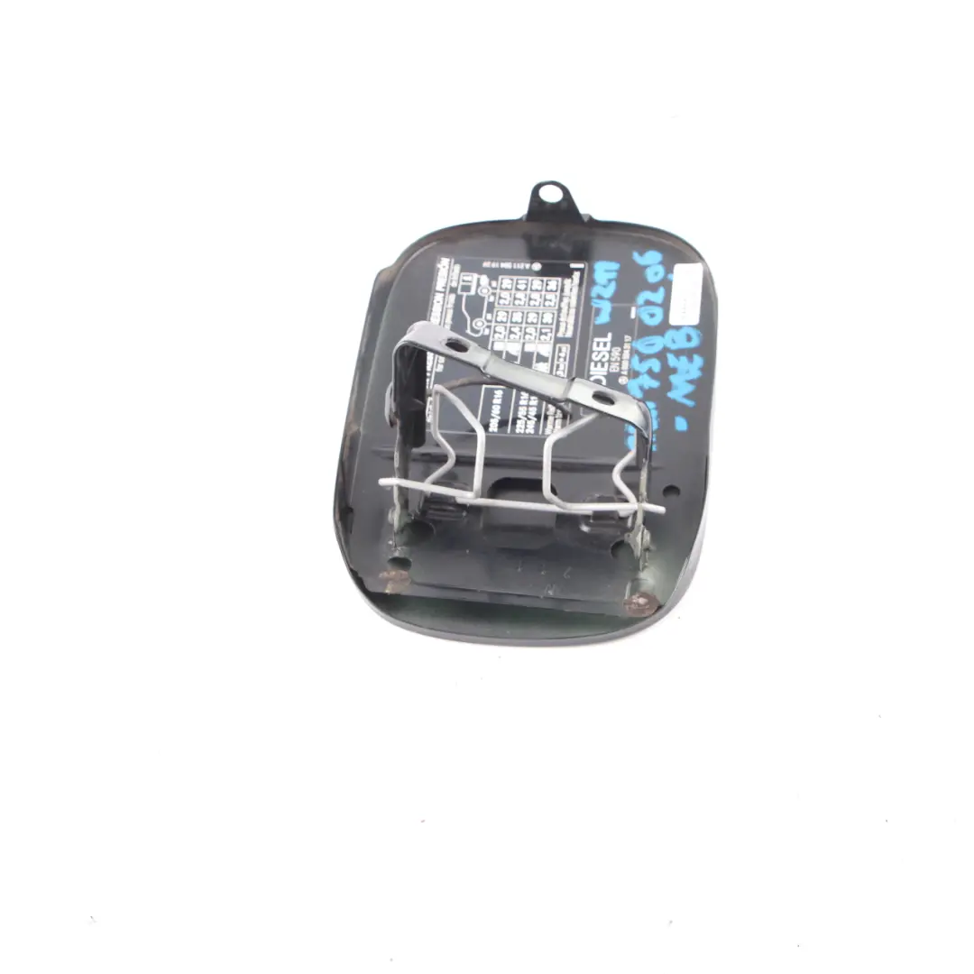 Mercedes W211 Fuel Filler Fill in Flap Cover Trim Melanite Black 185 - SKU A2117500206-MEB - Part number A2117500206