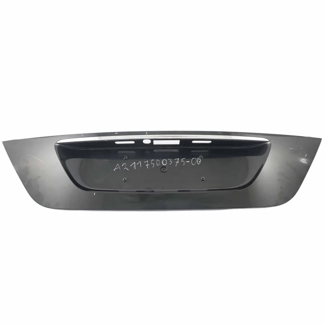 Mercedes W211 Trunk Boot Number Plate Trim Panel Obsidian Black 197 - SKU A2117500237-OB - Part number A2117500237
