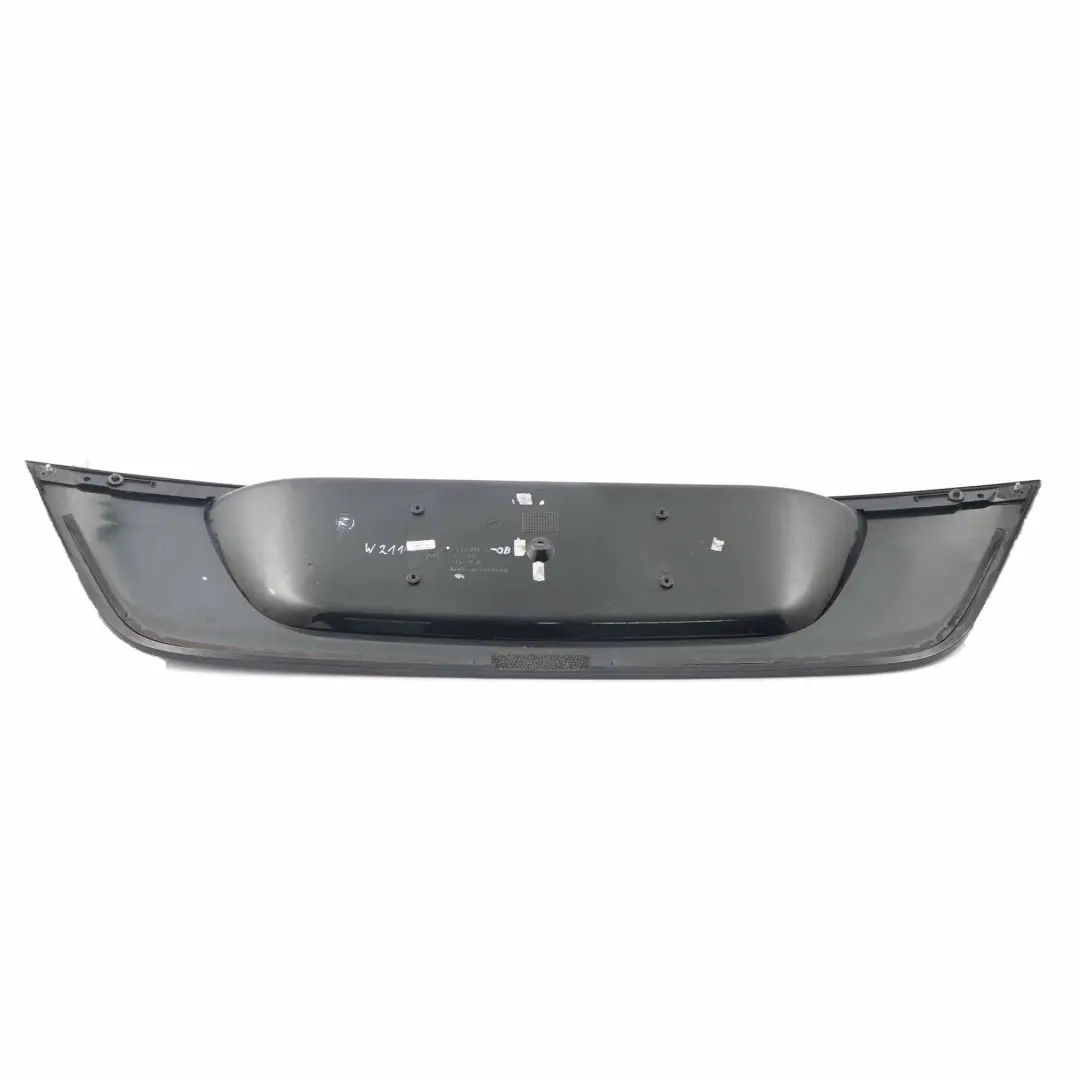Mercedes W211 Trunk Boot Number Plate Trim Panel Obsidian Black 197 - SKU A2117500237-OB - Part number A2117500237