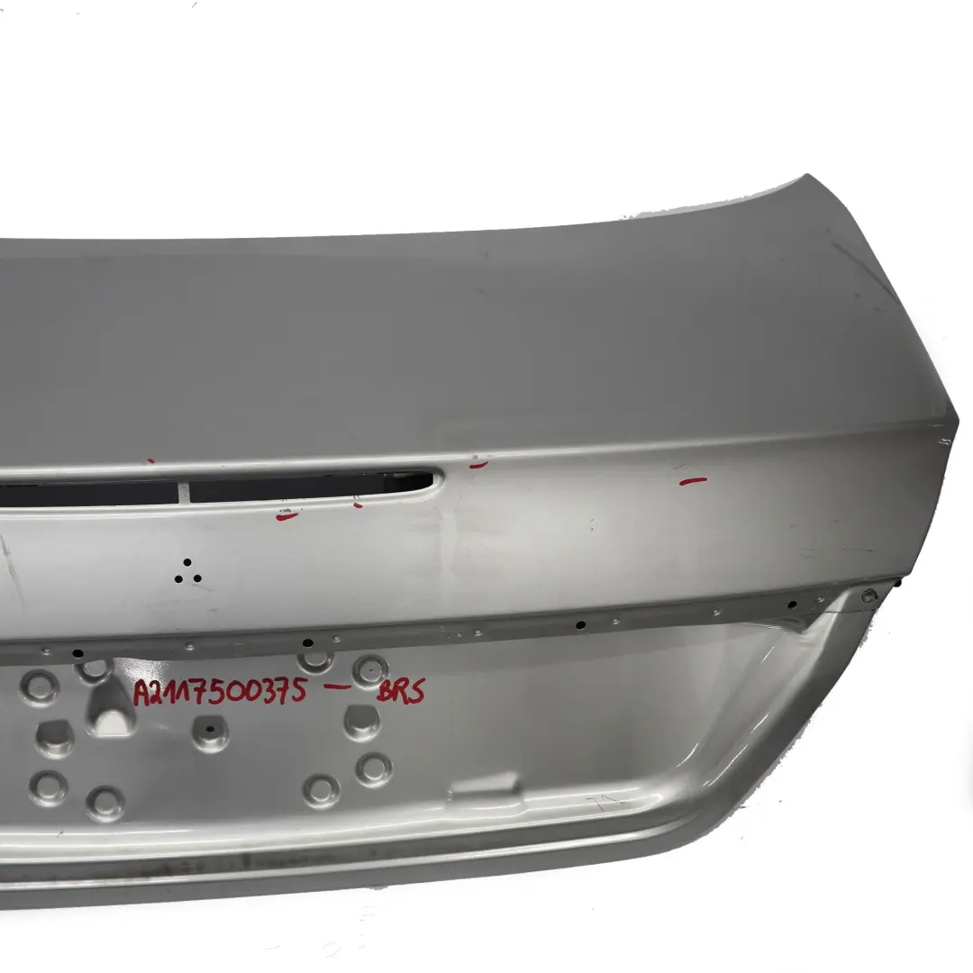 Boot Trunk Lid Tailgate Saloon Brilliant Silver Metallic - 744 to Mercedes W211 with Part number A2117500375 Mercedes W211 Boot Trunk Lid Tailgate Saloon Brilliant Silver Metallic - 744 - SKU A2117500375-BRS - Part number A2117500375