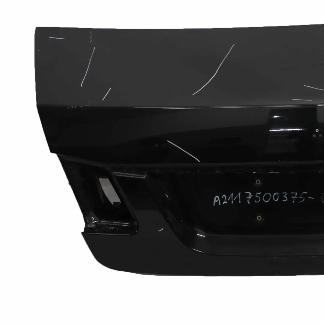 Mercedes W211 Boot Trunk Lid Tailgate Saloon Obsidian Black Metallic - 197 - SKU A2117500375-OB1 - Part number A2117500375