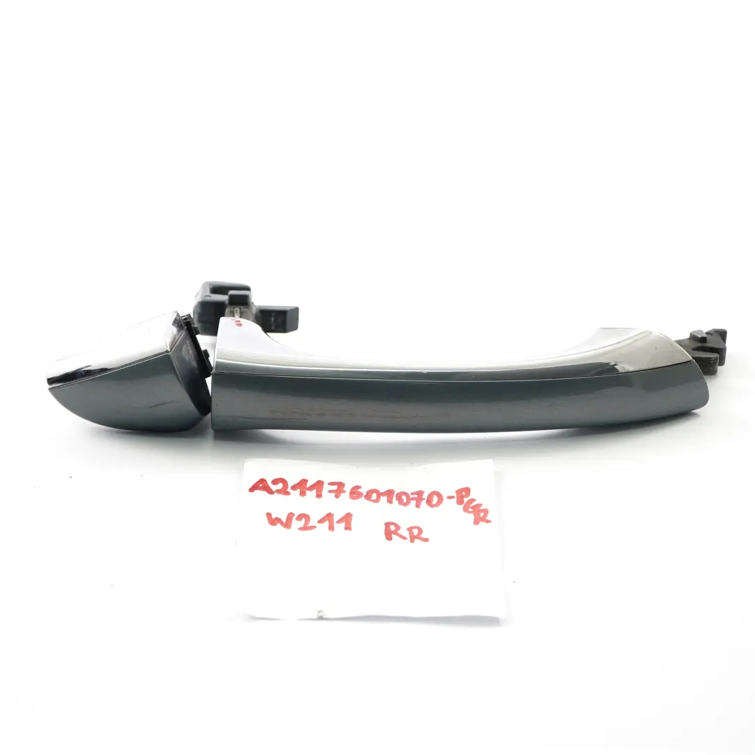 Handle Rear Right O/S Door Perlite Grey Metallic to Mercedes S211 W211 with Part number A2117601070 Mercedes S211 W211 Handle Rear Right O/S Door Perlite Grey Metallic - SKU A2117601070-PGR - Part number A2117601070