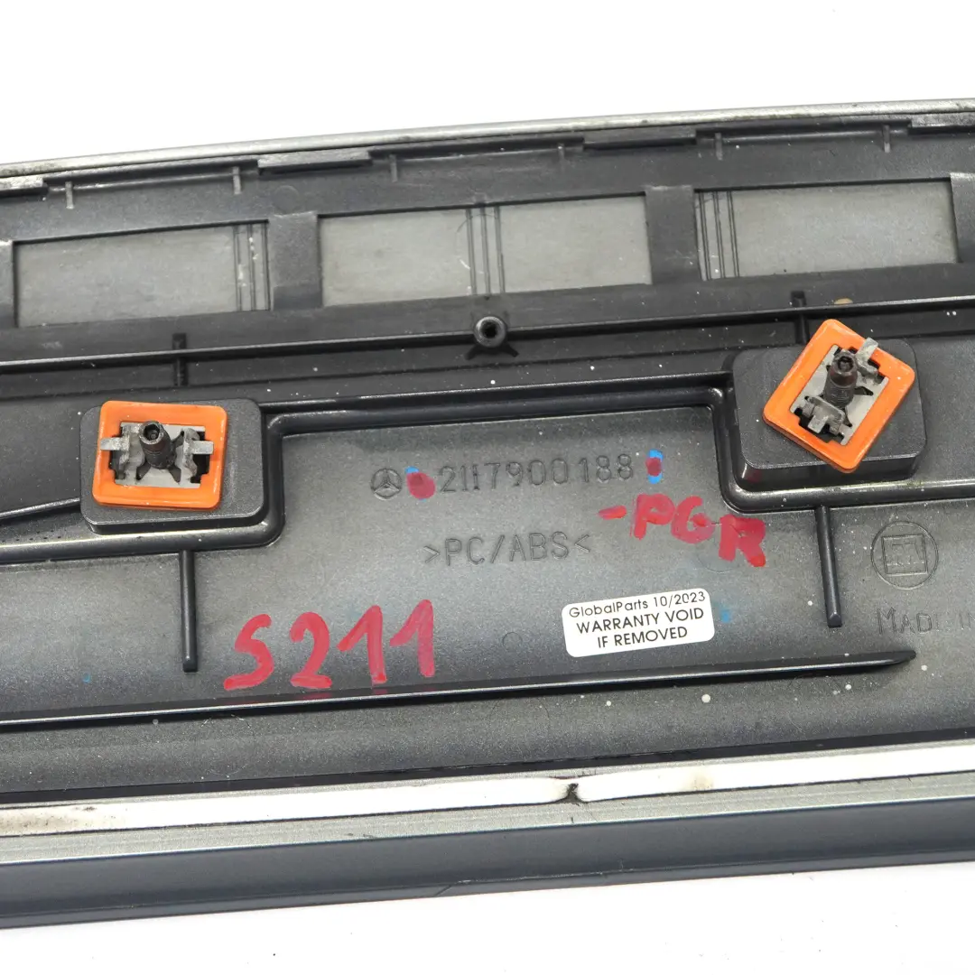 Mercedes S211 Estate Portón trasero Spoiler Panel Perlita Gris 747 - SKU A2117900188-PGR - Número de pieza A2117900188