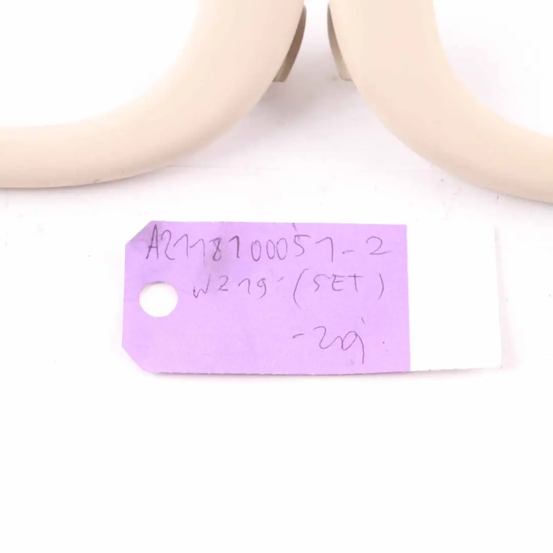 Roof Grab Handle Set Front Rear Left Right N/O/S Beige to Mercedes W211 with Part number A2118100051 Mercedes W211 Roof Grab Handle Set Front Rear Left Right N/O/S Beige - SKU A2118100051-2 - Part number A2118100051