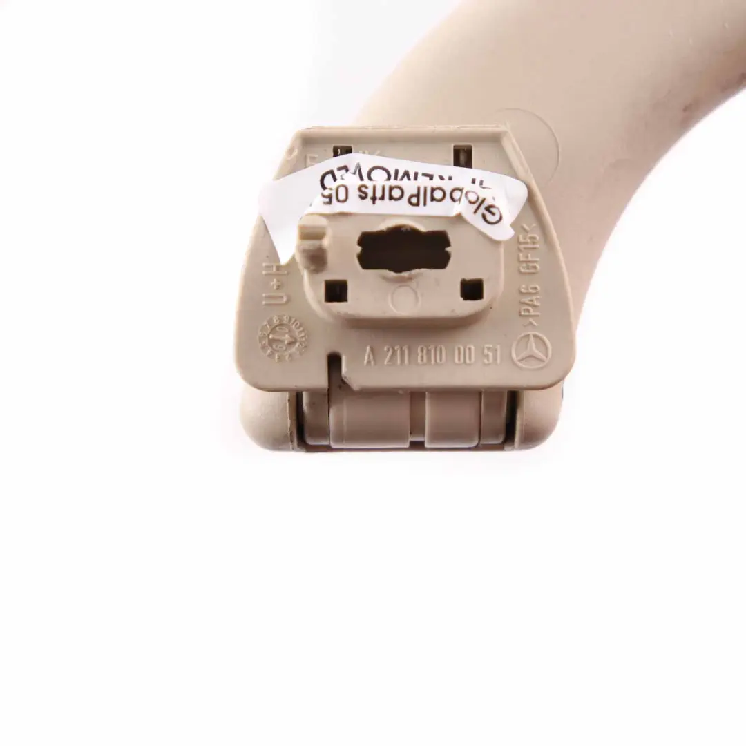 Roof Grab Handle Set Front Rear Left Right N/O/S Beige to Mercedes W211 with Part number A2118100051 Mercedes W211 Roof Grab Handle Set Front Rear Left Right N/O/S Beige - SKU A2118100051-2 - Part number A2118100051