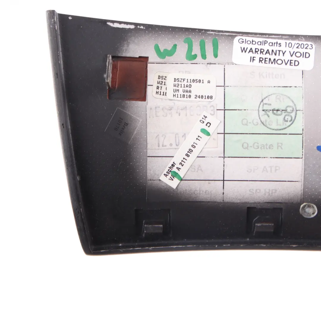 Mercedes W211 Centre Console Ashtray Storage Panel Trim Cover Wood - SKU A2118100111 - Part number A2118100111