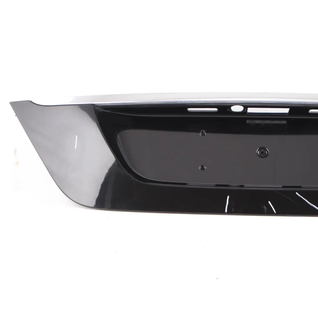 Trunk Lid Trim Cover Number Plate Obsidian Black 197 to Mercedes W211 with Part number A2118100173 Mercedes W211 Trunk Lid Trim Cover Number Plate Obsidian Black 197 - SKU A2118100173-OB - Part number A2118100173