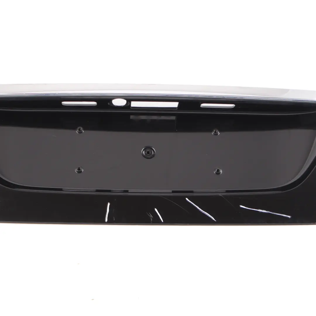 Trunk Lid Trim Cover Number Plate Obsidian Black 197 to Mercedes W211 with Part number A2118100173 Mercedes W211 Trunk Lid Trim Cover Number Plate Obsidian Black 197 - SKU A2118100173-OB - Part number A2118100173