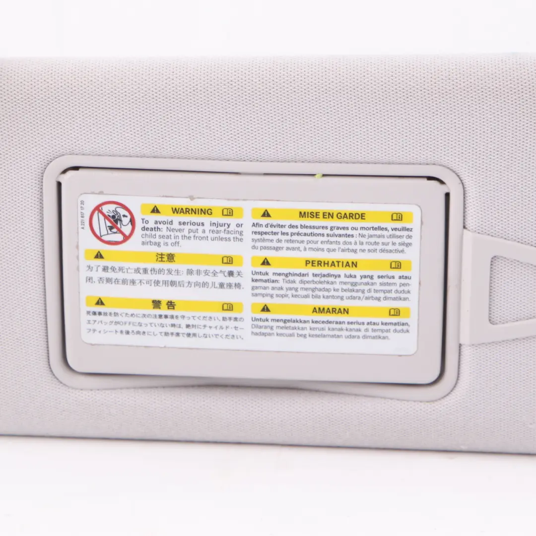 Sun Visor Double Cover Left N/S Grey to Mercedes E-Class S211 W211 with Part number A2118100910 Mercedes E-Class S211 W211 Sun Visor Double Cover Left N/S Grey - SKU A2118100910 - Part number A2118100910