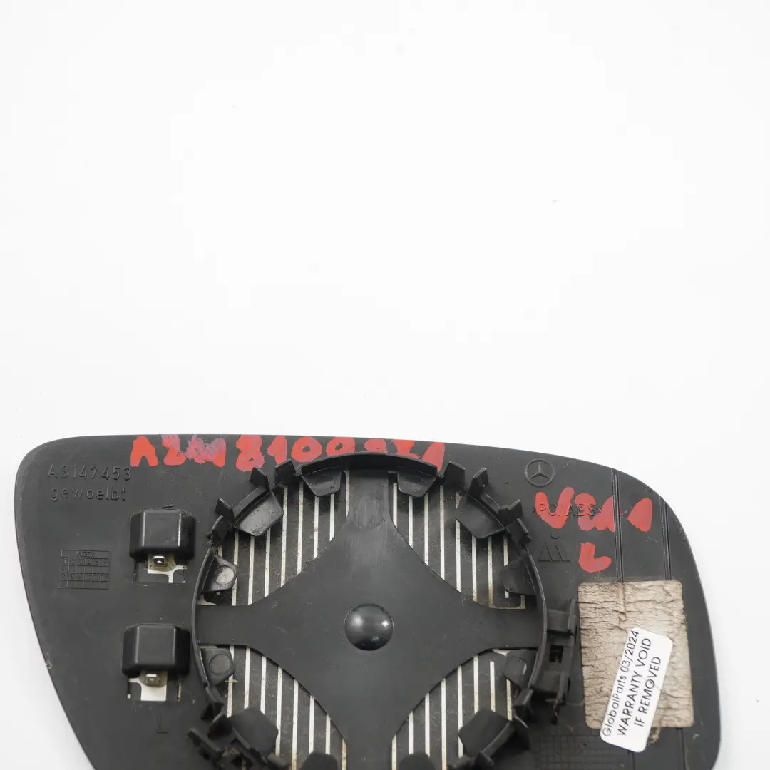 Miroir Verre Mercedes W211 Insert Asphérique Gauche Courbé pour à propos du numéro de pièce A2118100921 Miroir Verre Mercedes W211 Insert Asphérique Gauche Courbé - SKU A2118100921 - Numéro de pièce A2118100921