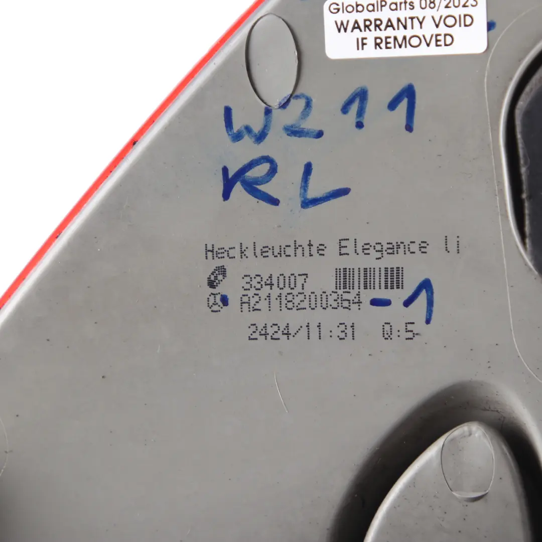 Mercedes-Benz E W211 1 Rear Left N/S Tail Light Lamp Side Panel to with Part number A2118200364 Mercedes-Benz E W211 1 Rear Left N/S Tail Light Lamp Side Panel - SKU A2118200364-1 - Part number A2118200364