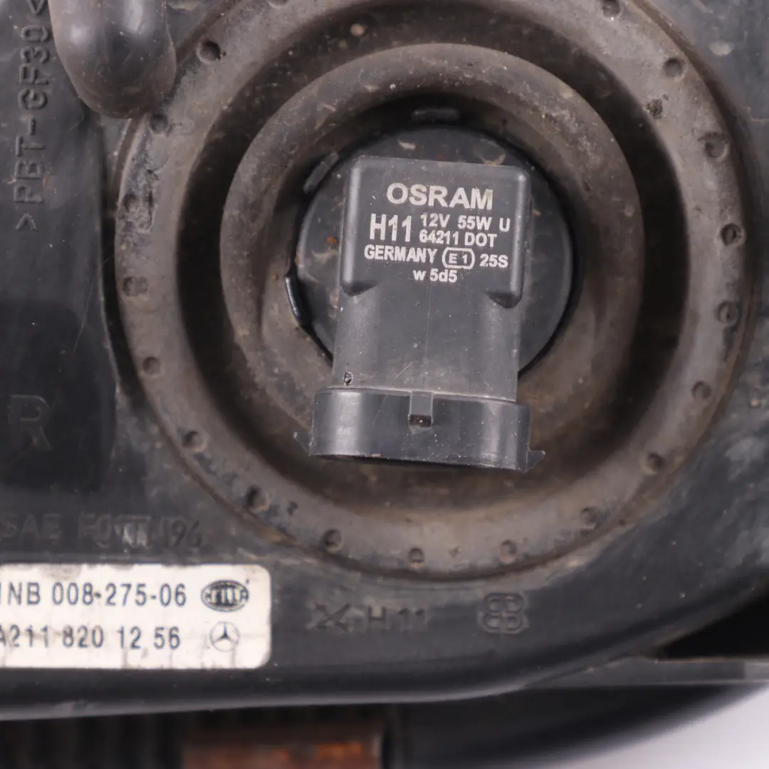 Fog Light Front Bumper Lamp Right O/S to Mercedes W211 with Part number A2118201256 Mercedes W211 Fog Light Front Bumper Lamp Right O/S - SKU A2118201256 - Part number A2118201256