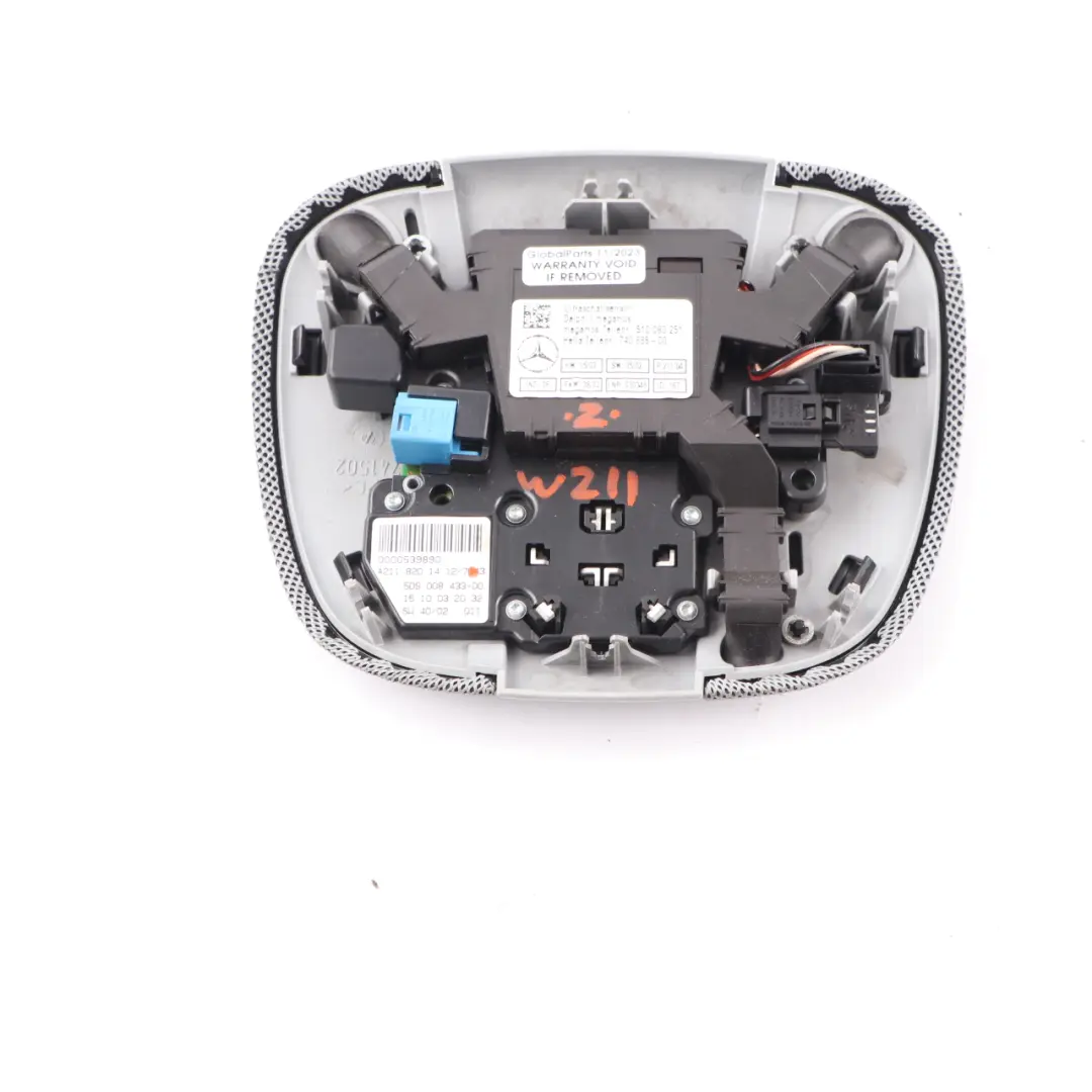 Mercedes W211 Panoramic Roof Control Light Reading Lamp Switch Grey Panel - SKU A2118201412 - Part number A2118201412