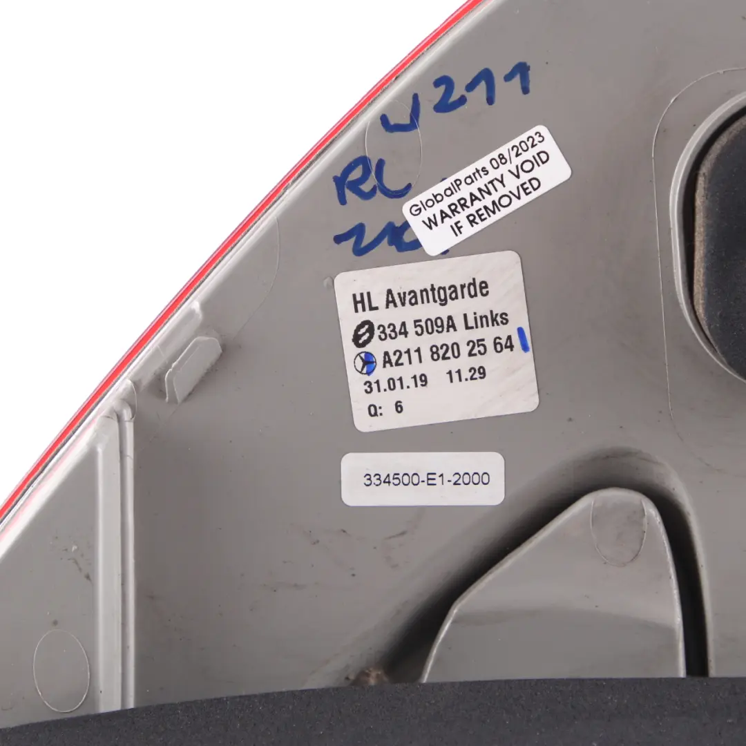 Piloto trasero Mercedes W211 Izquierda Luz trasera Avantgarde para con número de pieza A2118202564 Piloto trasero Mercedes W211 Izquierda Luz trasera Avantgarde - SKU A2118202564 - Número de pieza A2118202564