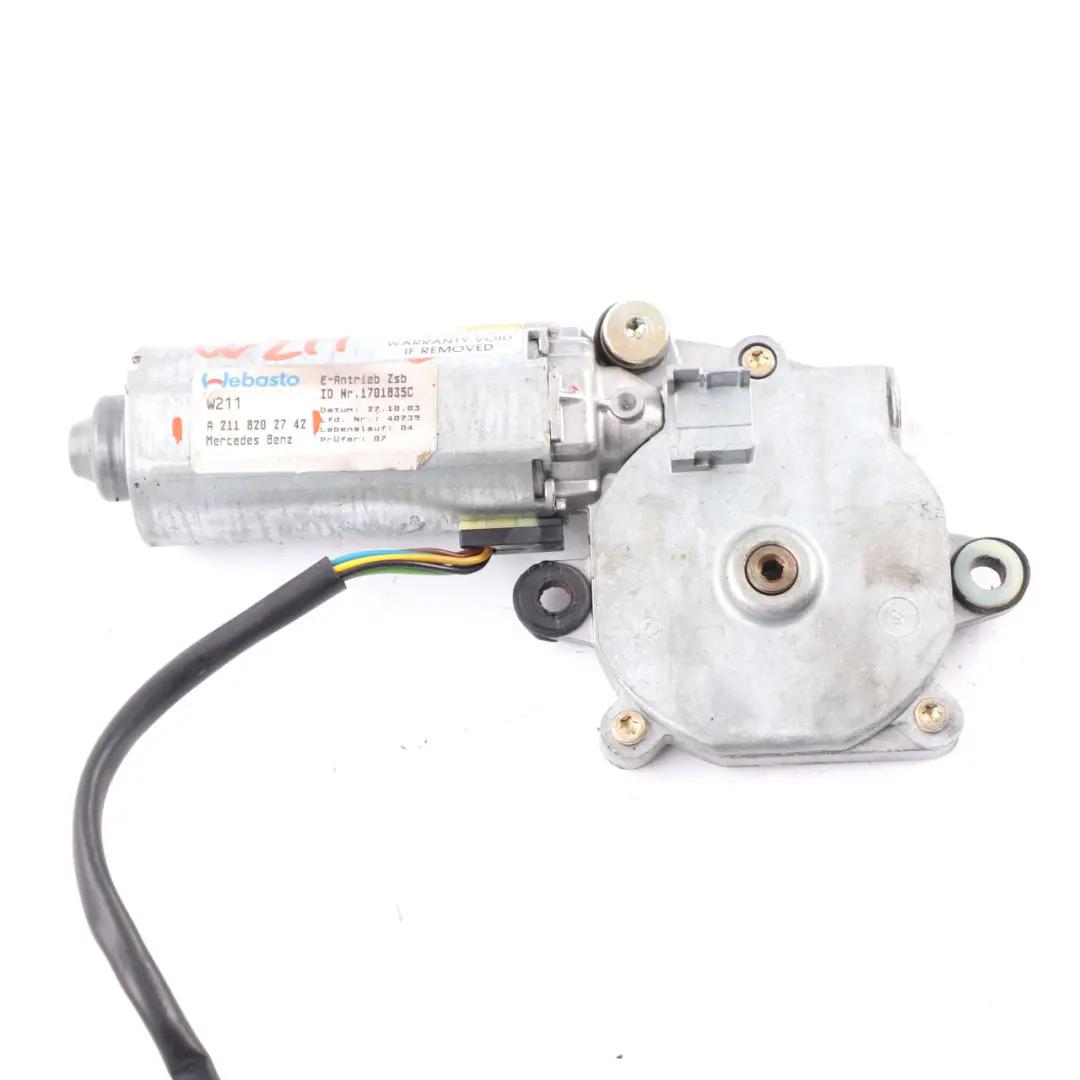 Panoramic Sunroof Rear Roller Blind Motor Unit to Mercedes W211 W221 with Part number A2118202742 Mercedes W211 W221 Panoramic Sunroof Rear Roller Blind Motor Unit - SKU A2118202742 - Part number A2118202742