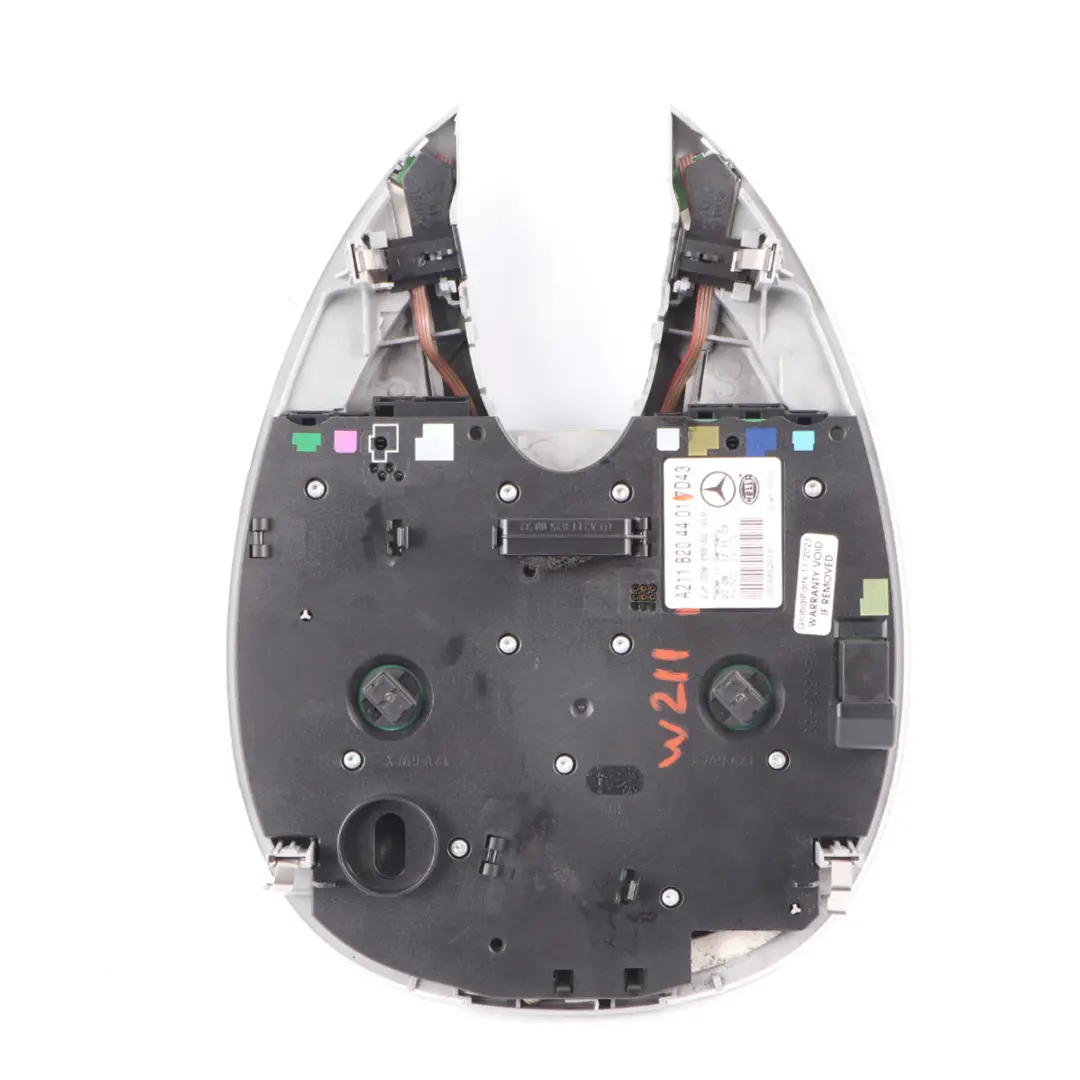 Interior Roof Reading Light Lamp Control Panel Grey to Mercedes W211 with Part number A2118204401 Mercedes W211 Interior Roof Reading Light Lamp Control Panel Grey - SKU A2118204401 - Part number A2118204401