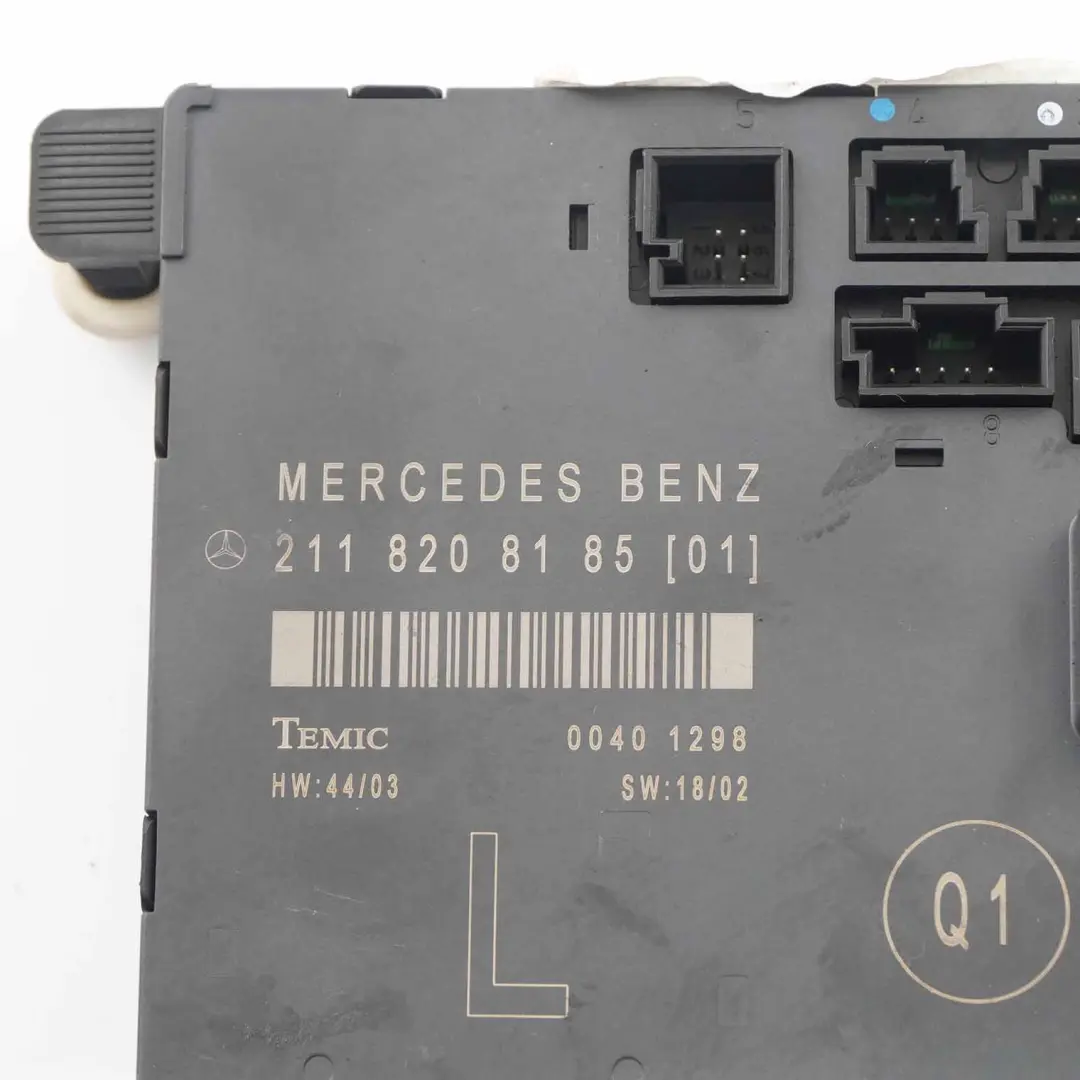 Door Module Front Left N/S Driver Control Unit ECU to Mercedes W211 with Part number A2118208185 Mercedes W211 Door Module Front Left N/S Driver Control Unit ECU - SKU A2118208185 - Part number A2118208185