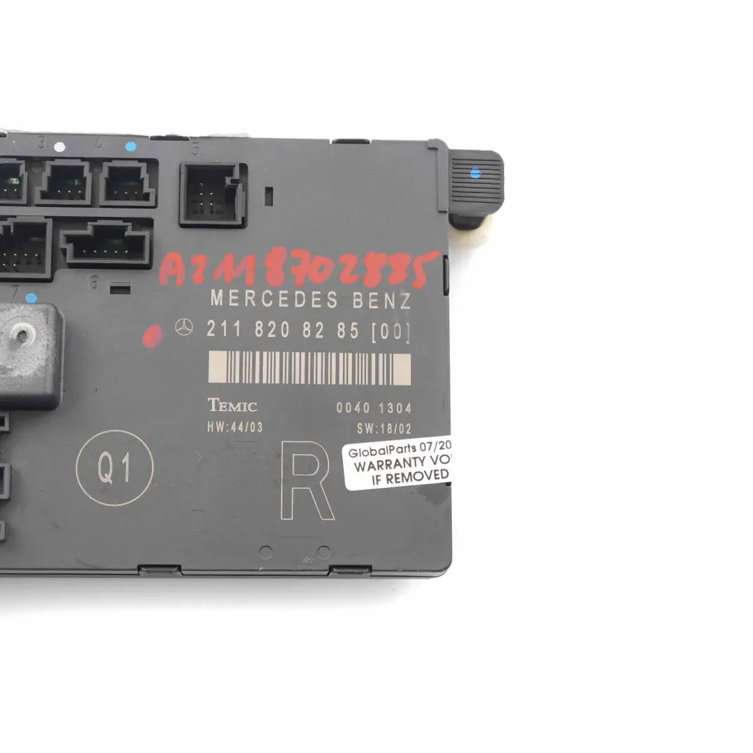 Door Module Front Right O/S Driver Control Unit ECU to Mercedes W211 with Part number A2118208285 Mercedes W211 Door Module Front Right O/S Driver Control Unit ECU - SKU A2118208285 - Part number A2118208285