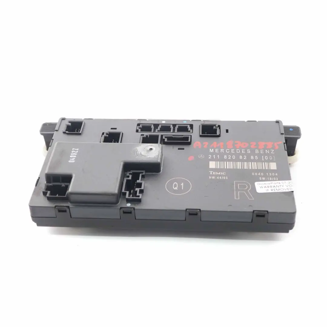 Module porte avant droite Unité contrôle conducteur pour Mercedes W211 à propos du numéro de pièce A2118208285 Mercedes W211 Module porte avant droite Unité contrôle conducteur - SKU A2118208285 - Numéro de pièce A2118208285