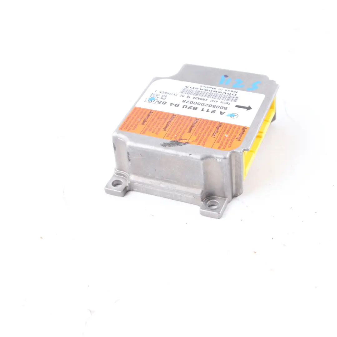 Airbag Module Mercedes W211 W219 Air Bag SRS Control Unit ECU to with Part number A2118209485 Airbag Module Mercedes W211 W219 Air Bag SRS Control Unit ECU - SKU A2118209485 - Part number A2118209485