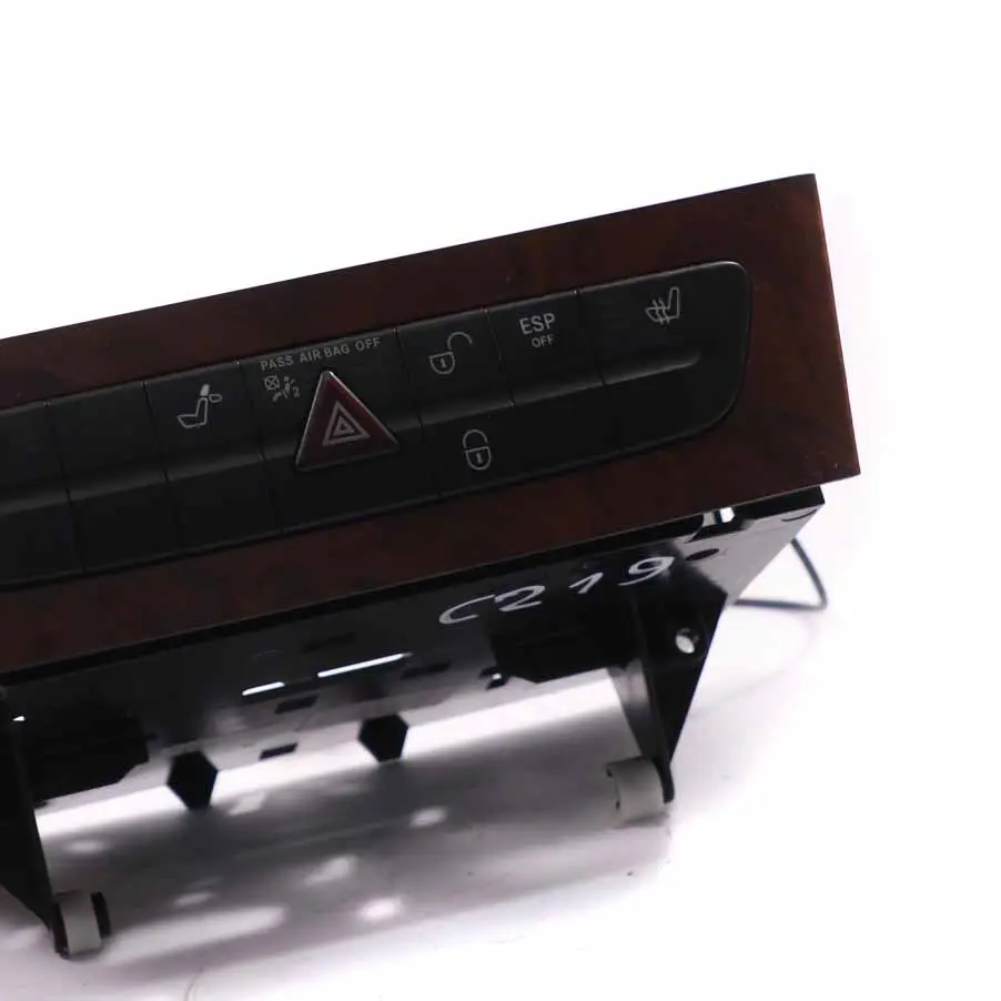 Mercedes CLS C219 Switch Panel Centre Console ESP Hazard Heated Wood - SKU A2118210981-1 - Part number A2118210981