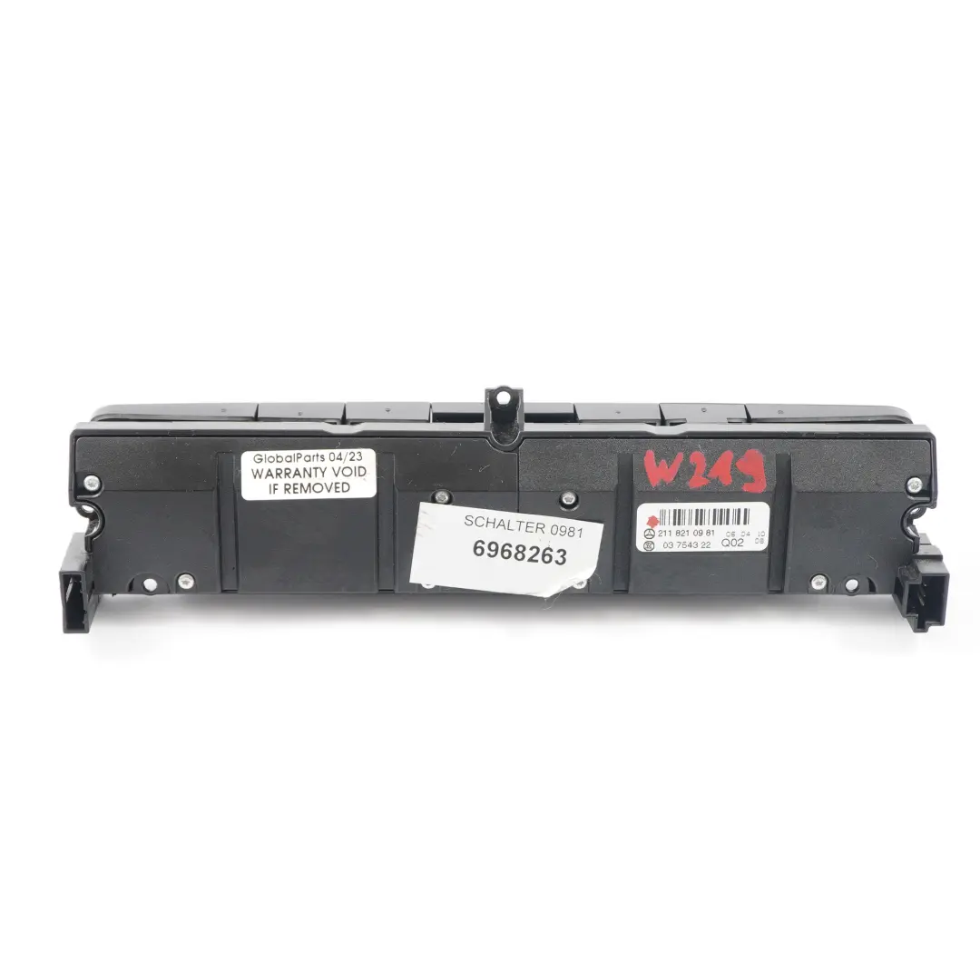  Pannello interruttori Mercedes W211 W219 Console ESP riscaldato - SKU A2118210981 - Numero di parte A2118210981