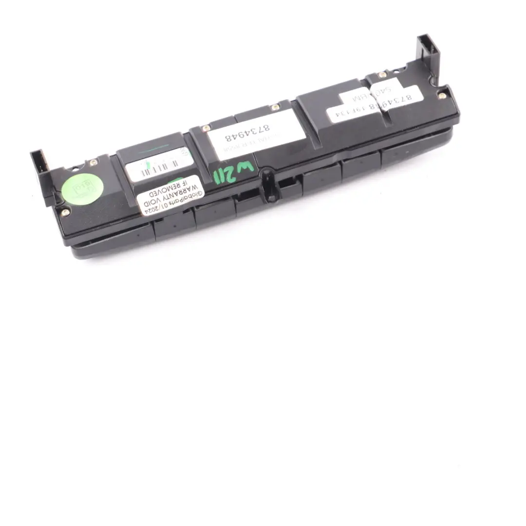Mercedes W211 Dashboard Switch Panel Strip Seat Heater - SKU A2118218558 - Part number A2118218558