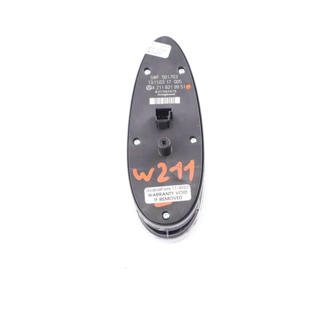 Mercedes-Benz S211 W211 Porte Interrupteur Du Leve-vitre pour à propos du numéro de pièce A2118219951 Mercedes-Benz S211 W211 Porte Interrupteur Du Leve-vitre - SKU A2118219951 - Numéro de pièce A2118219951