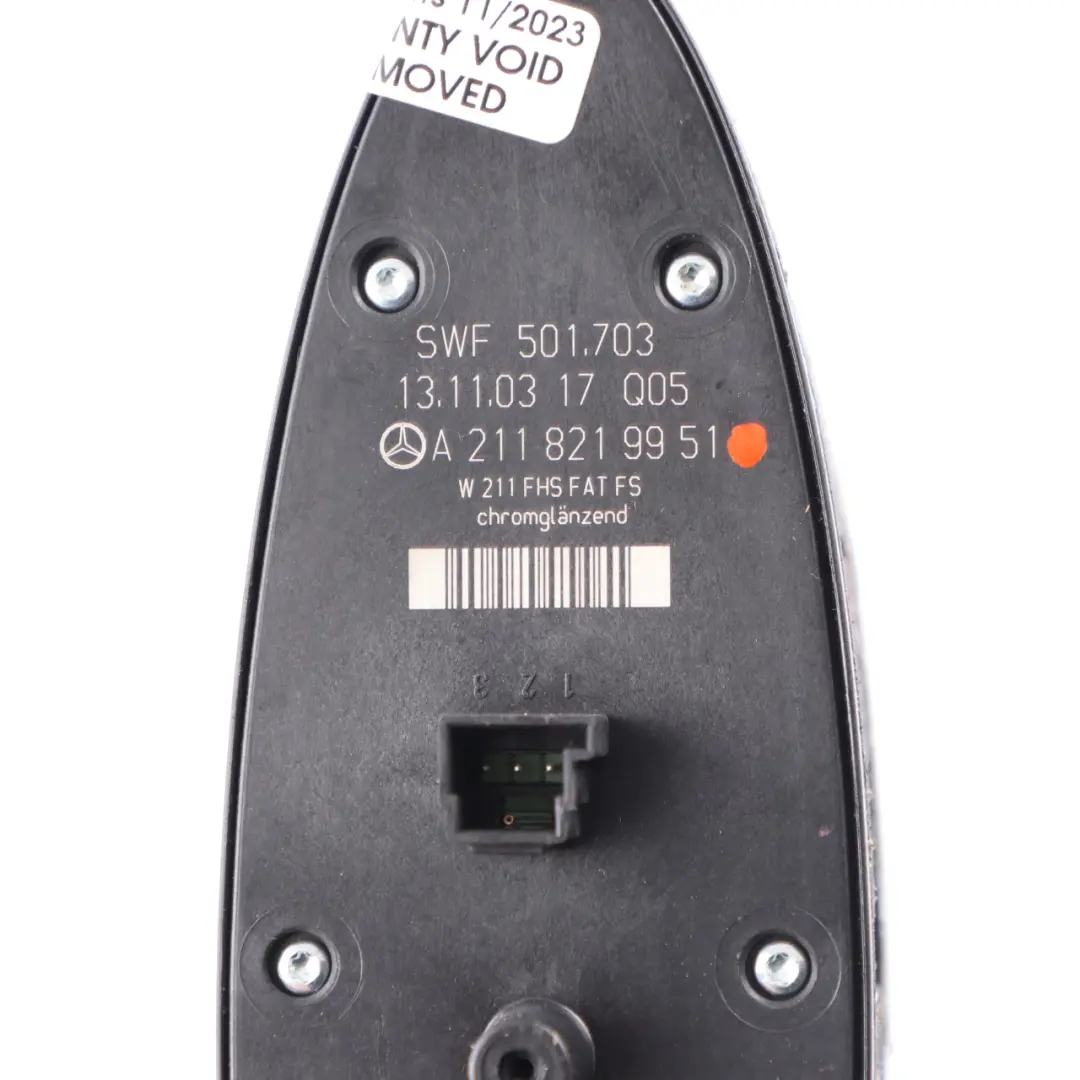 Front Right Window Control Switch Button to Mercedes E-Class S211 W211 with Part number A2118219951 Mercedes E-Class S211 W211 Front Right Window Control Switch Button - SKU A2118219951 - Part number A2118219951