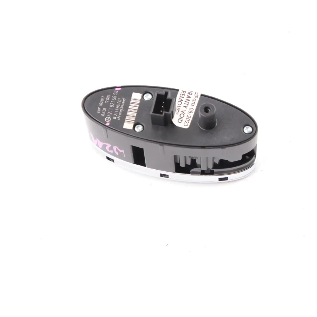 Interruptor elevalunas trasero izquierdo derecho para Mercedes W211 con número de pieza A2118219958 Mercedes W211 Interruptor elevalunas trasero izquierdo derecho - SKU A2118219958 - Número de pieza A2118219958