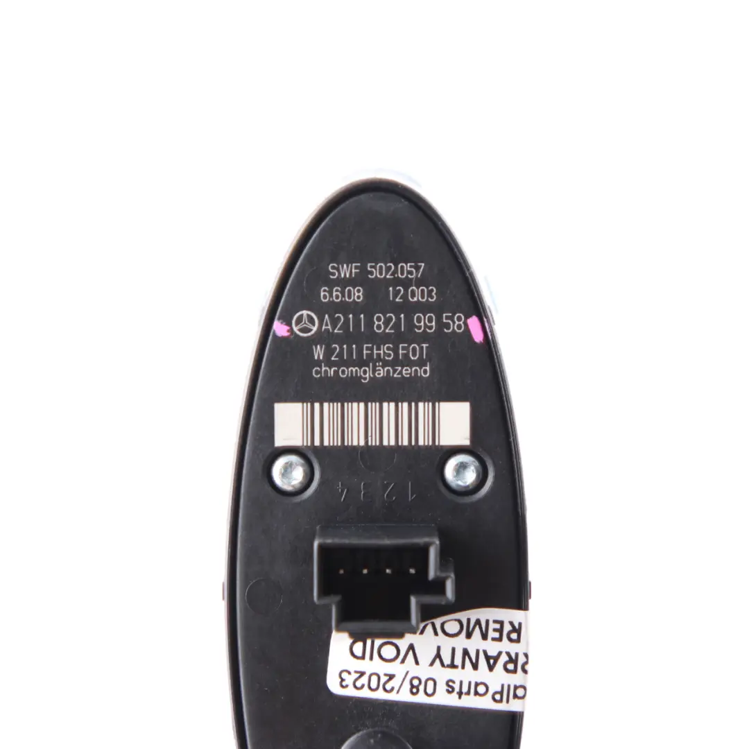 Interruptor elevalunas trasero izquierdo derecho para Mercedes W211 con número de pieza A2118219958 Mercedes W211 Interruptor elevalunas trasero izquierdo derecho - SKU A2118219958 - Número de pieza A2118219958