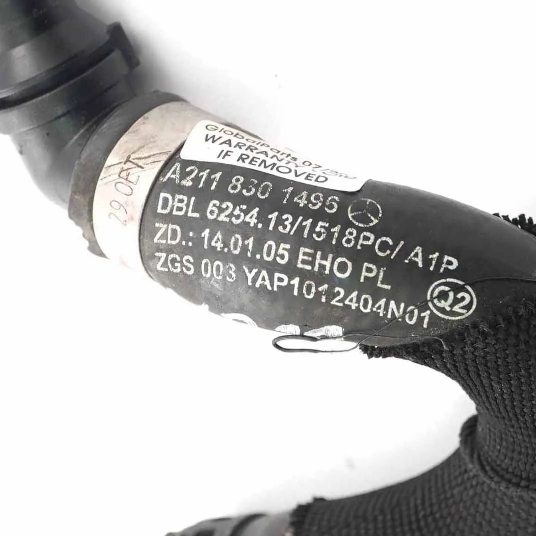  Water Hose Mercedes W211 W219 OM642 Engine Coolant Cooling Pipe Line - SKU A2118301496 - Part number A2118301496