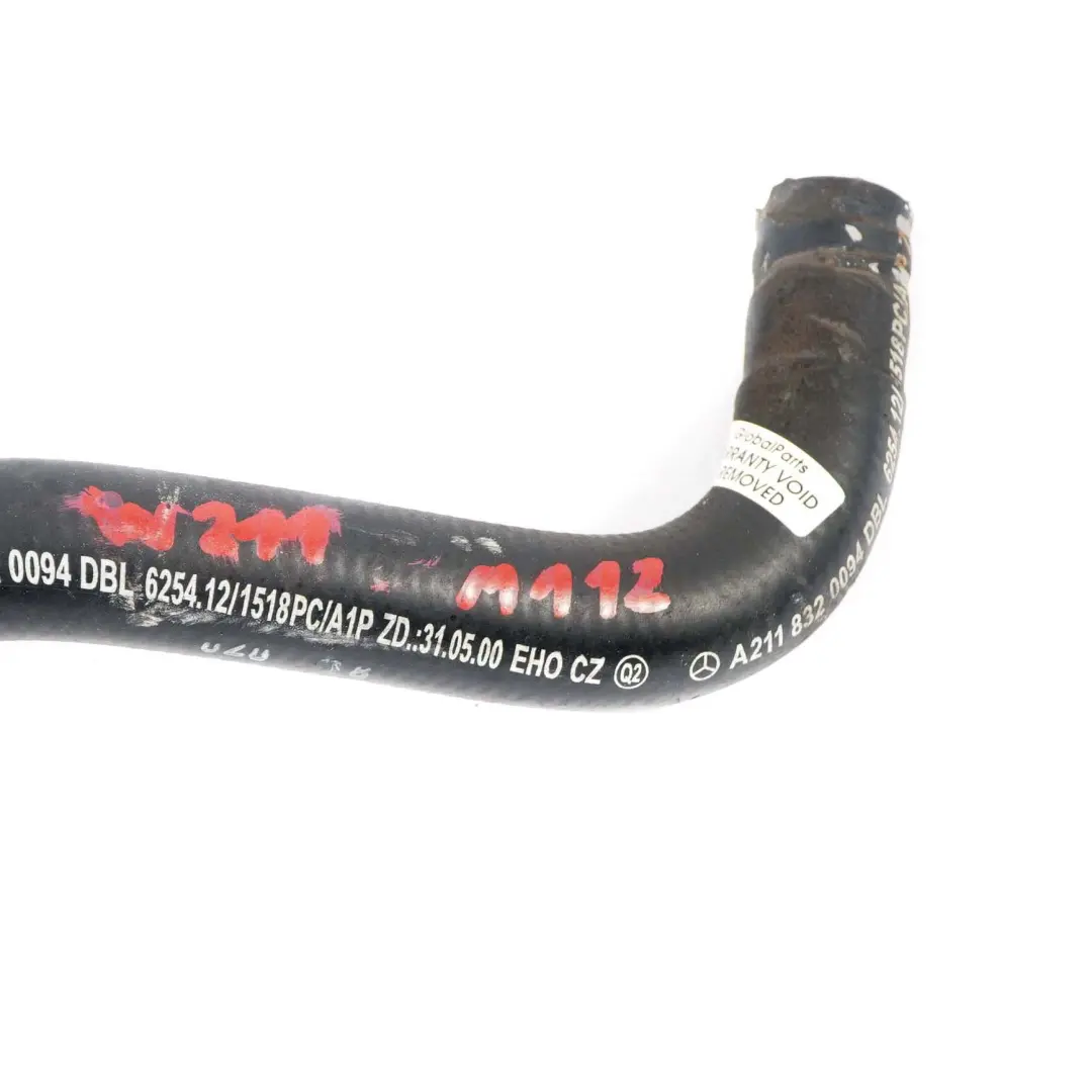  Water Coolant Hose Mercedes W211 M112 Heater Matrix Pipe Line - SKU A2118320094 - Part number A2118320094