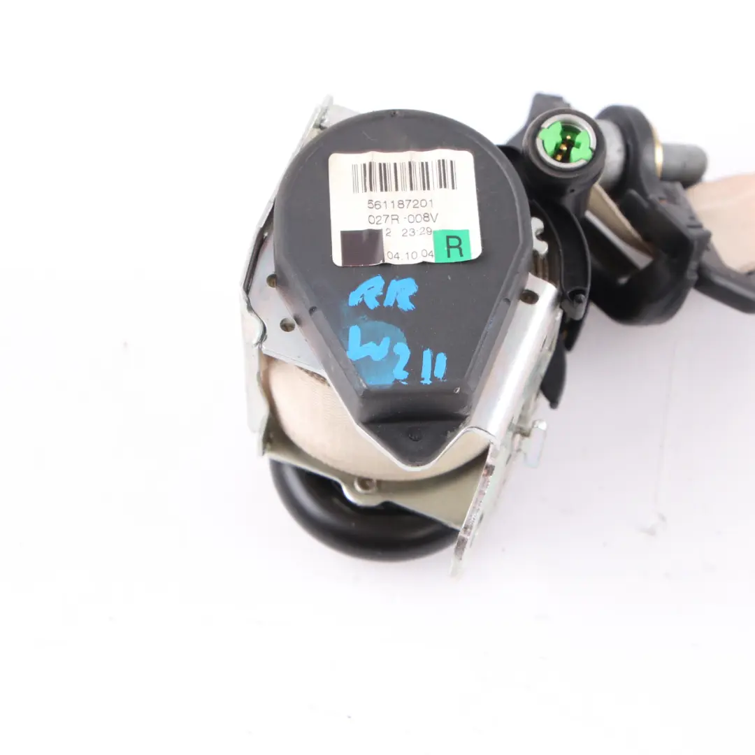 Mercedes W211 Saloon Seat Belt Rear Right O/S Safety Belt Beige - SKU A2118600485-1 - Part number A2118600485