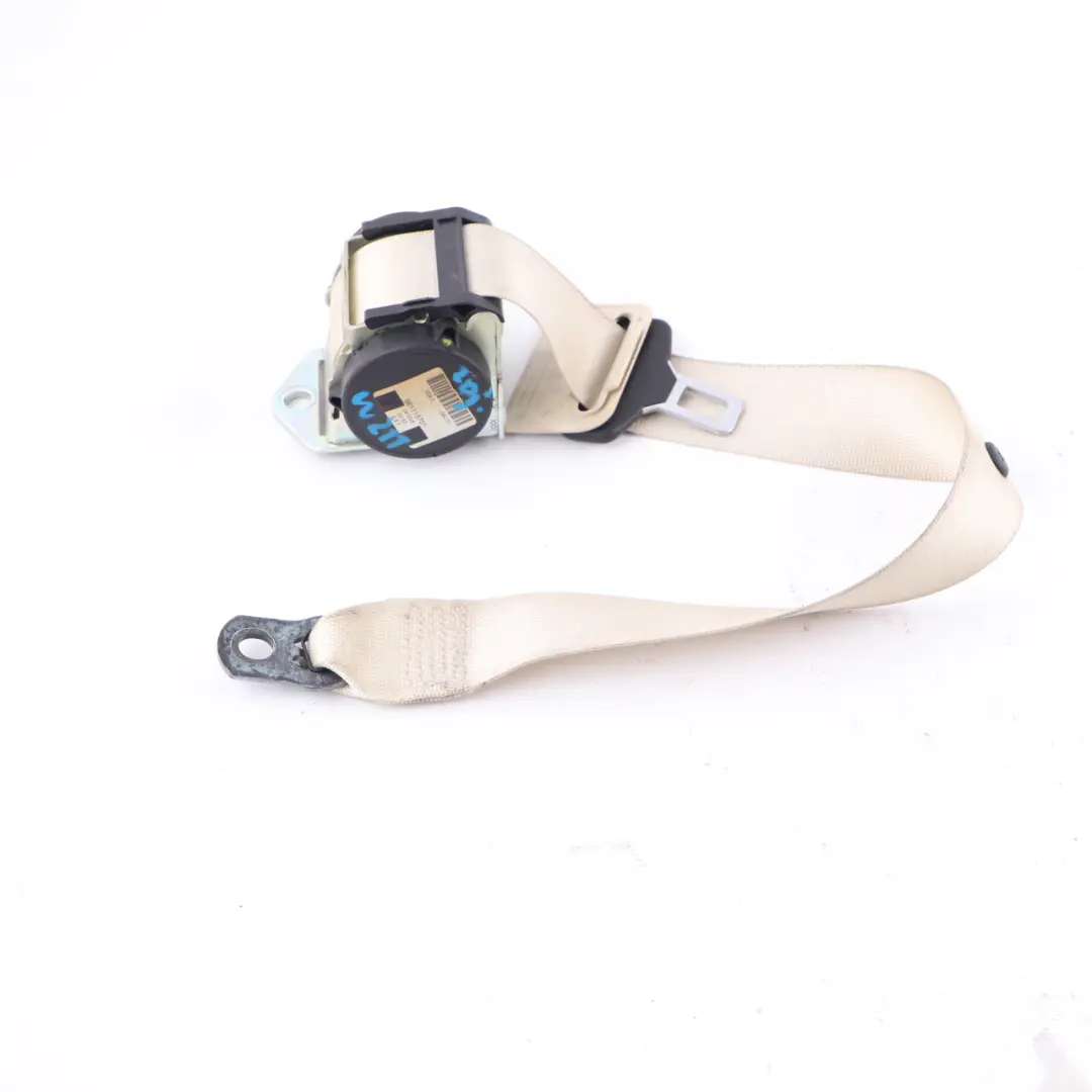 Centre Middle Seat Belt Beige to Mercedes W211 Saloon Rear Seat with Part number A2118600985 Mercedes W211 Saloon Rear Seat Centre Middle Seat Belt Beige - SKU A2118600985-1 - Part number A2118600985