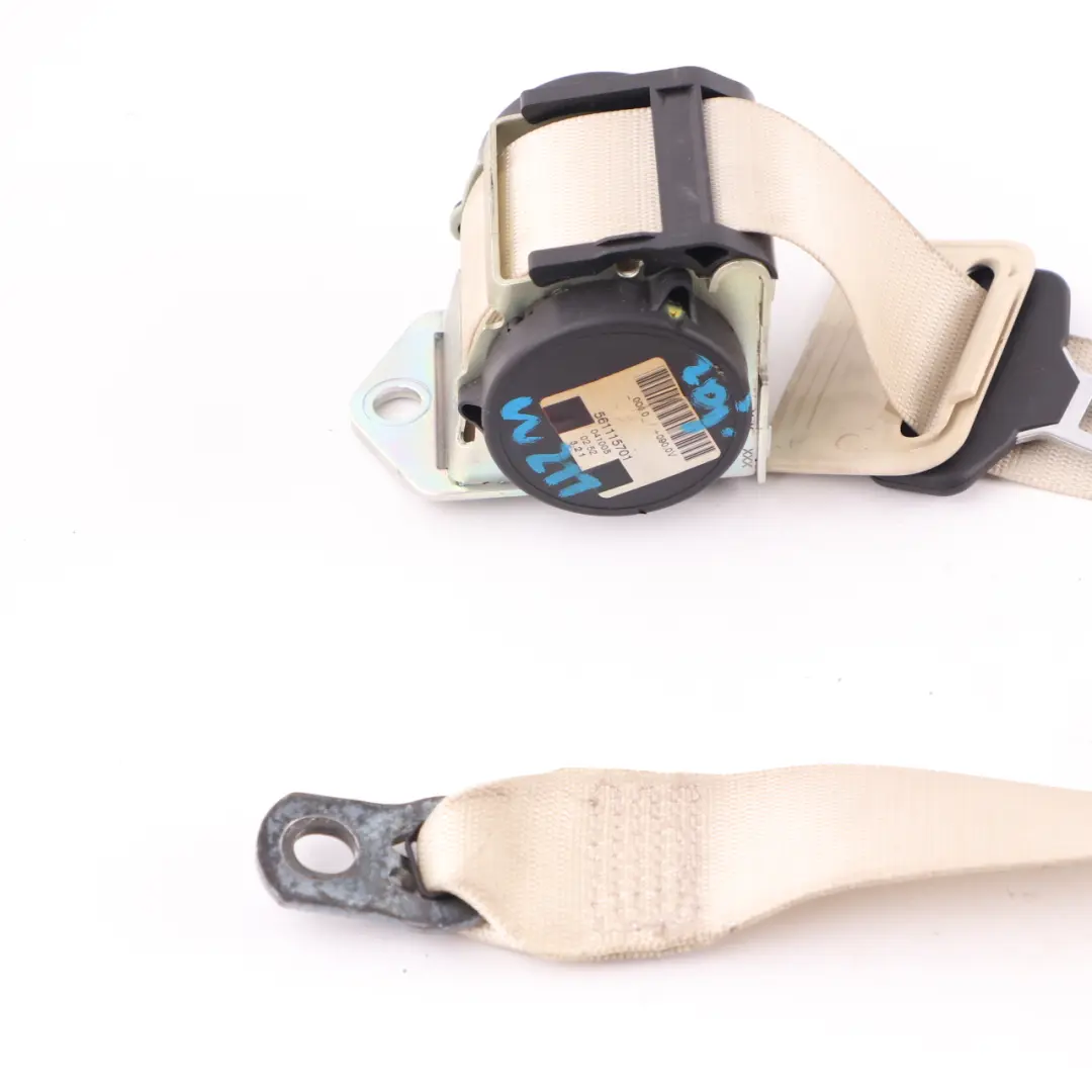 Centre Middle Seat Belt Beige to Mercedes W211 Saloon Rear Seat with Part number A2118600985 Mercedes W211 Saloon Rear Seat Centre Middle Seat Belt Beige - SKU A2118600985-1 - Part number A2118600985