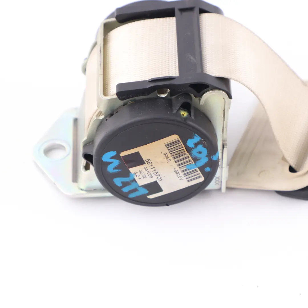 Centre Middle Seat Belt Beige to Mercedes W211 Saloon Rear Seat with Part number A2118600985 Mercedes W211 Saloon Rear Seat Centre Middle Seat Belt Beige - SKU A2118600985-1 - Part number A2118600985