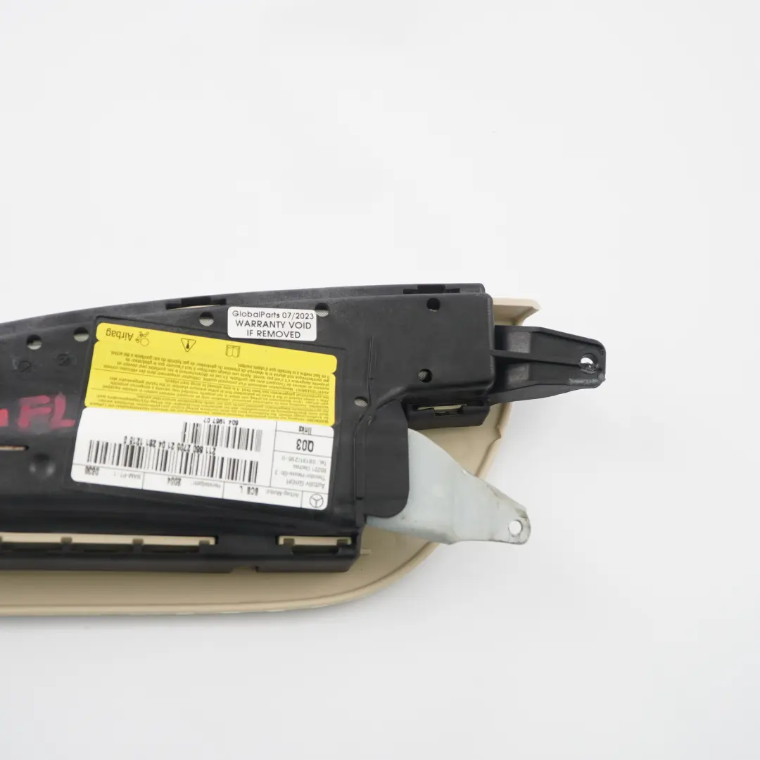 Airbag Asiento Delantero Izquierdo Lateral Beige para Mercedes W211 C219 con número de pieza A2118602705 Mercedes W211 C219 Airbag Asiento Delantero Izquierdo Lateral Beige - SKU A2118602705-1 - Número de pieza A2118602705
