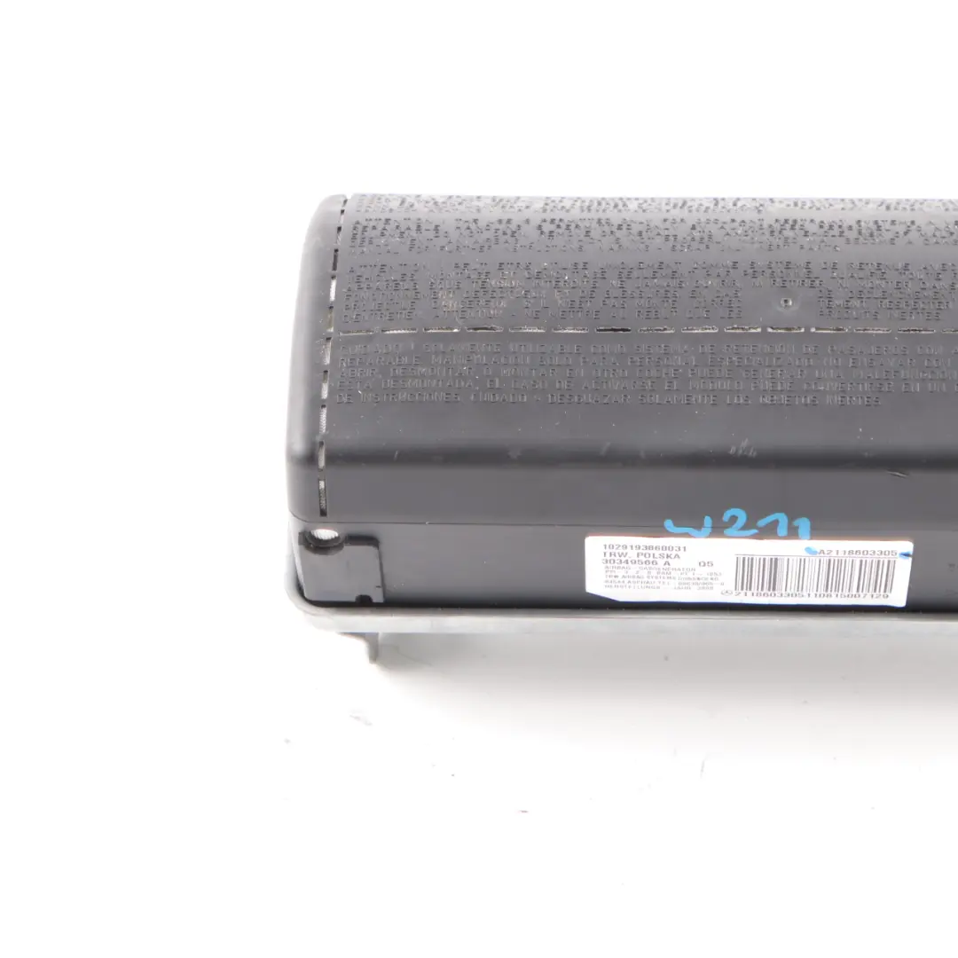 Side Air Bag Front Dashboard Airbag SRS to Mercedes W211 Passenger with Part number A2118603305 Mercedes W211 Passenger Side Air Bag Front Dashboard Airbag SRS - SKU A2118603305 - Part number A2118603305