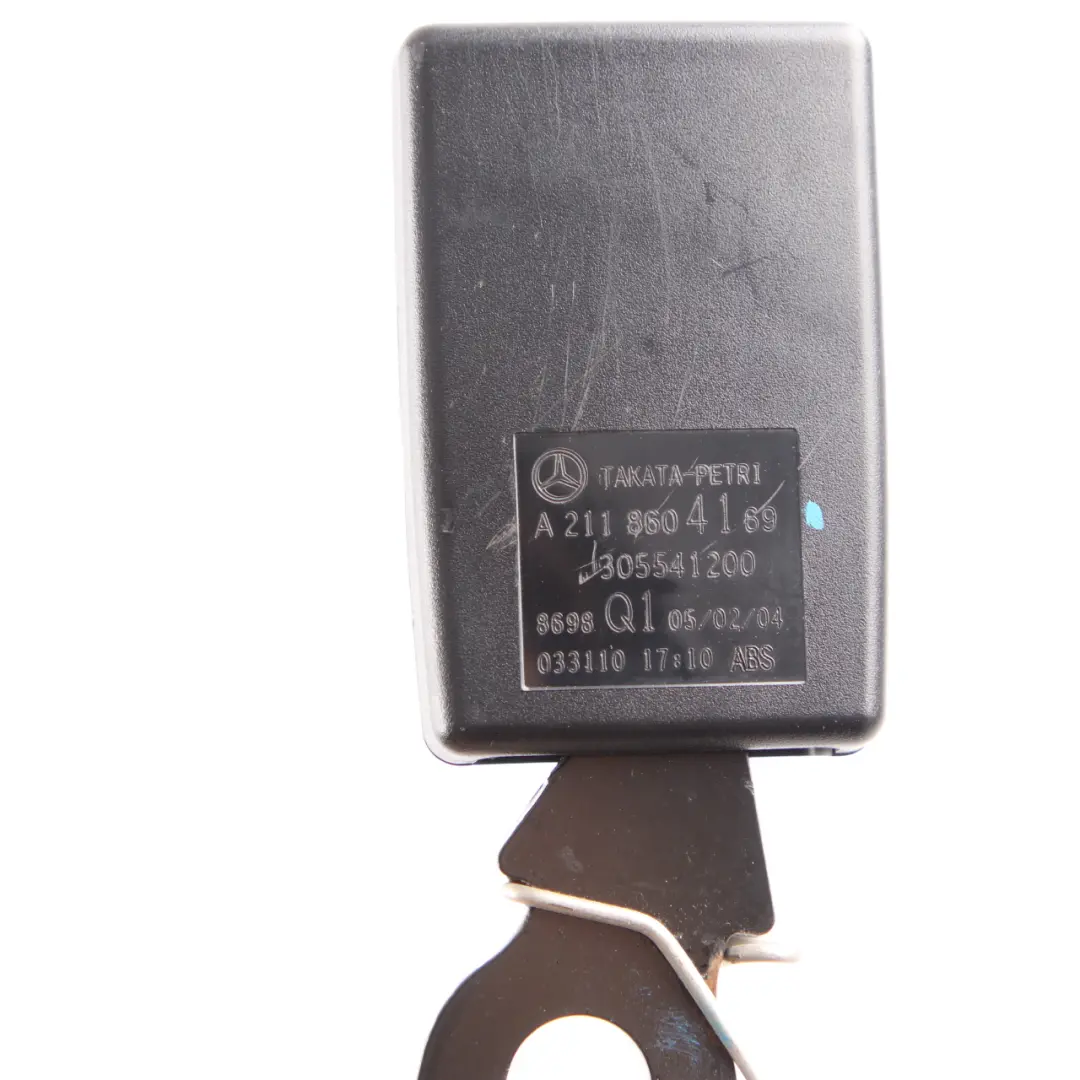 Belt Buckle Tensioner Lower Belt Rear Left N/S to Mercedes W211 Seat with Part number A2118604169 Mercedes W211 Seat Belt Buckle Tensioner Lower Belt Rear Left N/S - SKU A2118604169 - Part number A2118604169