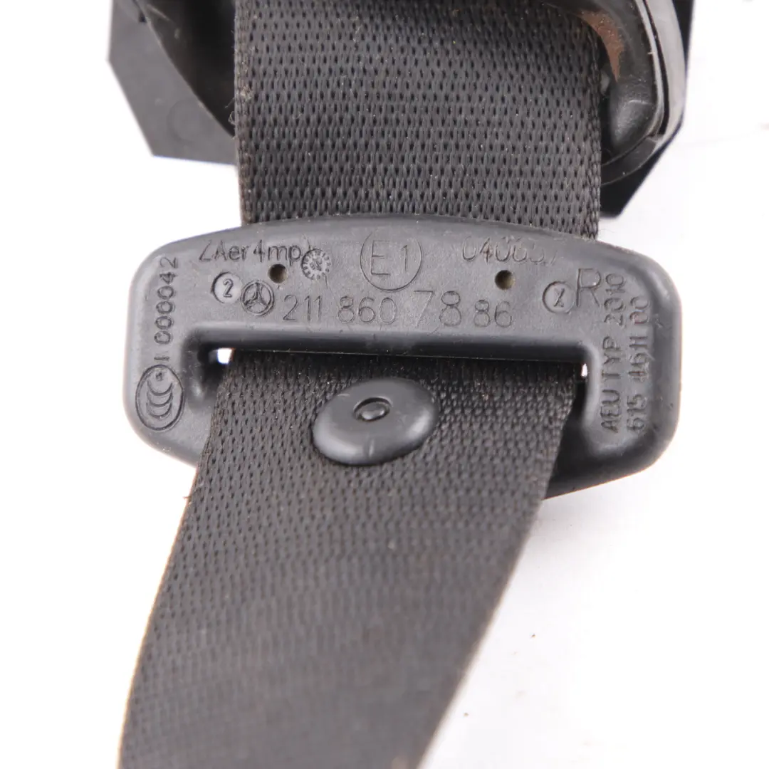 Seat Belt Mercedes W211 Saloon Front Right O/S Seatbelt Black - SKU A2118607886 - Part number A2118607886