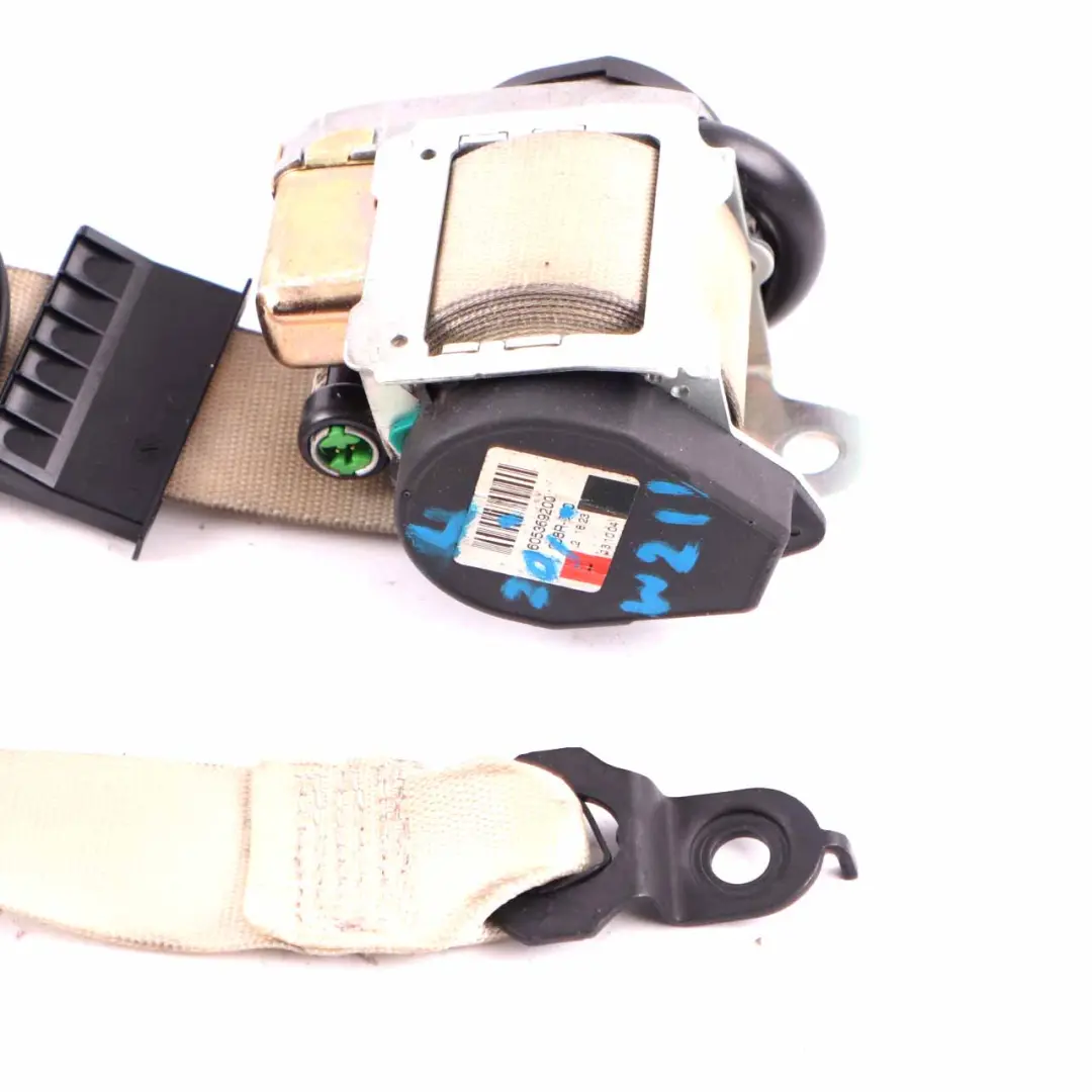 Seat Belt Mercedes W211 CLS C219 Front Left N/S Seatbelt Beige - SKU A2118607985 - Part number A2118607985